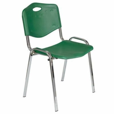 Plastová jídelní židle ISO Chrom, zelená