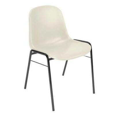 Plastová jídelní židle Manutan Expert Chaise, bílá
