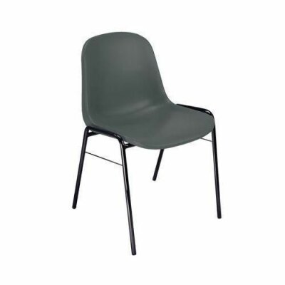 Plastová jídelní židle Manutan Expert Chaise, tmavě šedá