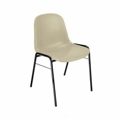 Plastová jídelní židle Manutan Expert Chaise, béžová