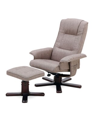 Relaxační křeslo s taburetem TV-5010 béžové