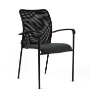 Konferenční židle Triton Black SL, černá konstrukce, šedý sedák