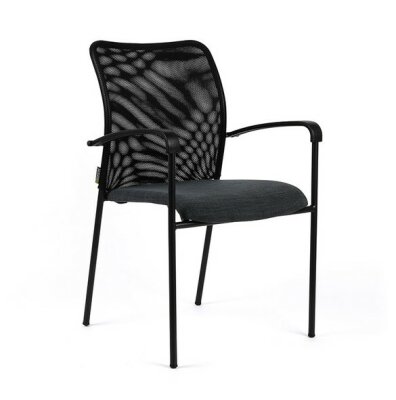 Konferenční židle Triton Black SL, černá konstrukce, antracitový sedák