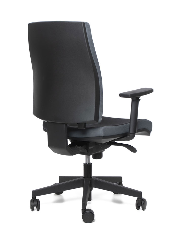 Kancelářské křeslo JOB bez podhlavníku černošedý - 2