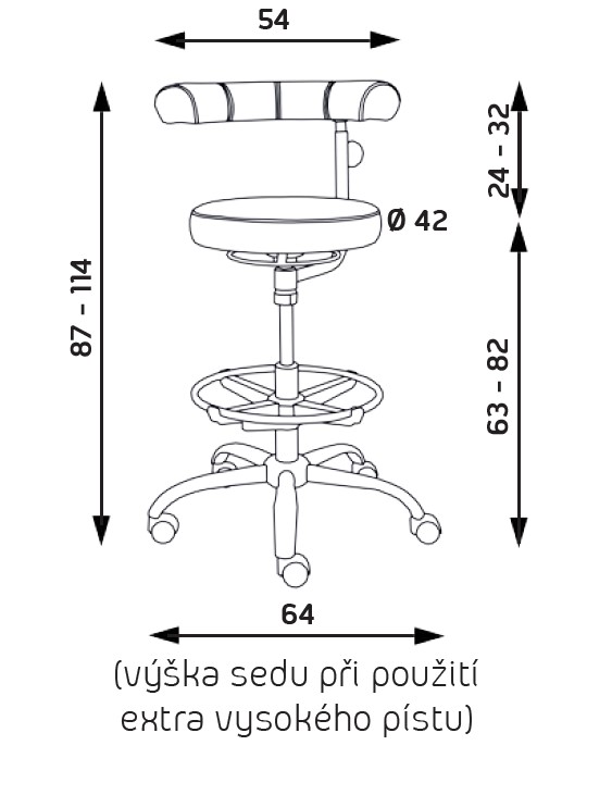 Pracovní židle MEDIK - 1