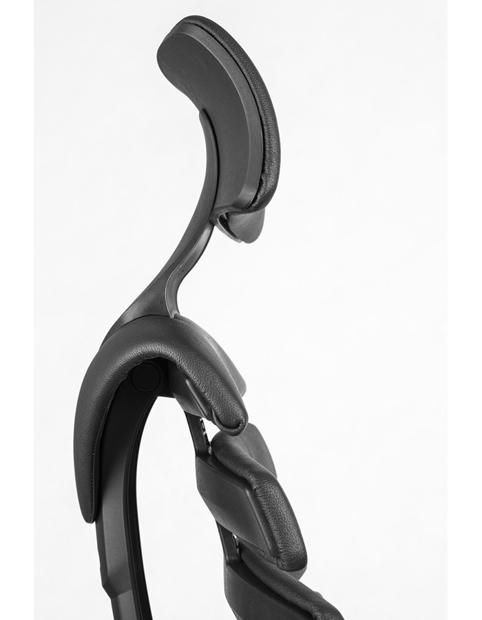 Kancelářská židle FISH BONES PDH černý plast, černá koženka PU580165 - 7