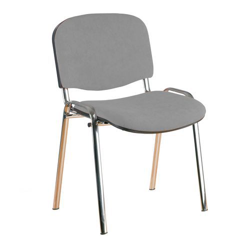 Konferenční židle ISO Velours Chrom, šedá - 1