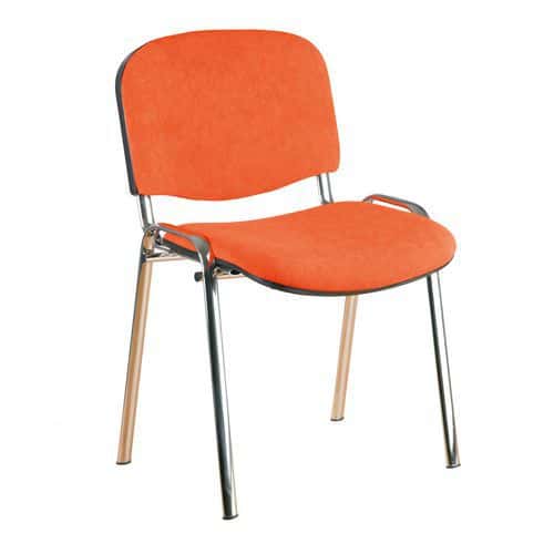 Konferenční židle ISO Velours Chrom, šedá - 2