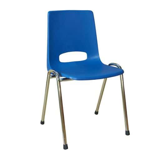 Plastová jídelní židle Pavlina Chrom, antracit - 2