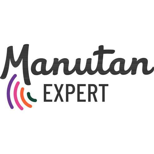 Plastová jídelní židle Manutan Expert ISO, černá - 1