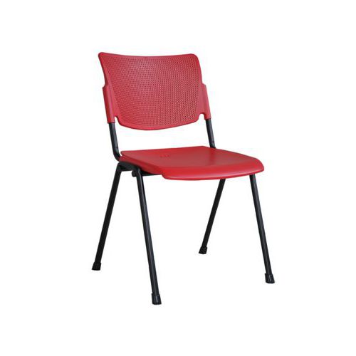 Plastová jídelní židle MIA Black, šedá - 1