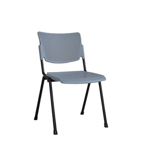 Plastová jídelní židle MIA Black, šedá - 2