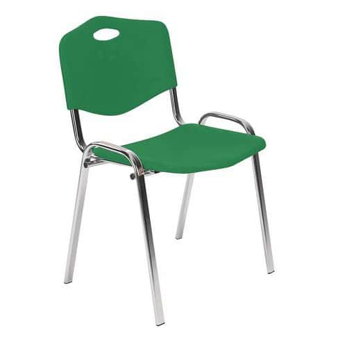 Plastová jídelní židle ISO Chrom, zelená - 3