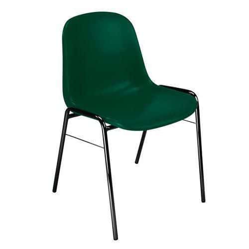 Plastová jídelní židle Manutan Expert Chaise, červená - 3