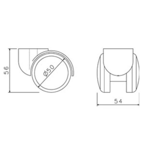 Kolečko plastové antistatické 50 mm (sada 5 ks) - 1