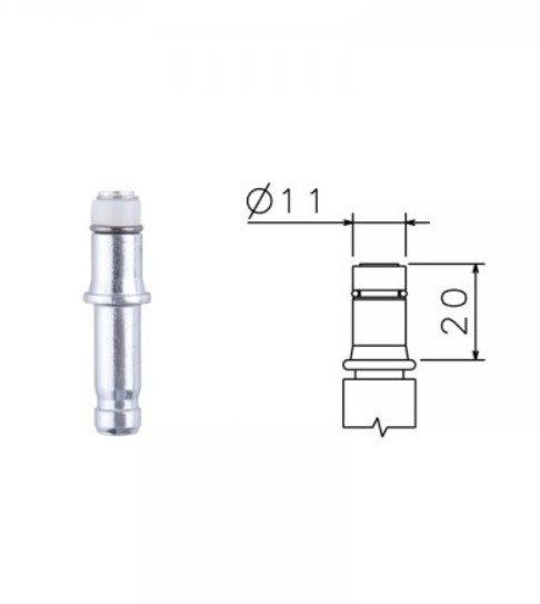 Kolečko pogumované s brzdou 50 mm (sada 5 ks) - 2