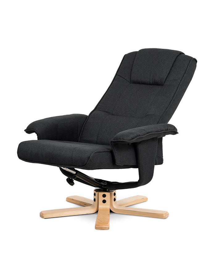 Relaxační křeslo s taburetem TV-5010 tmavě šedé - 2