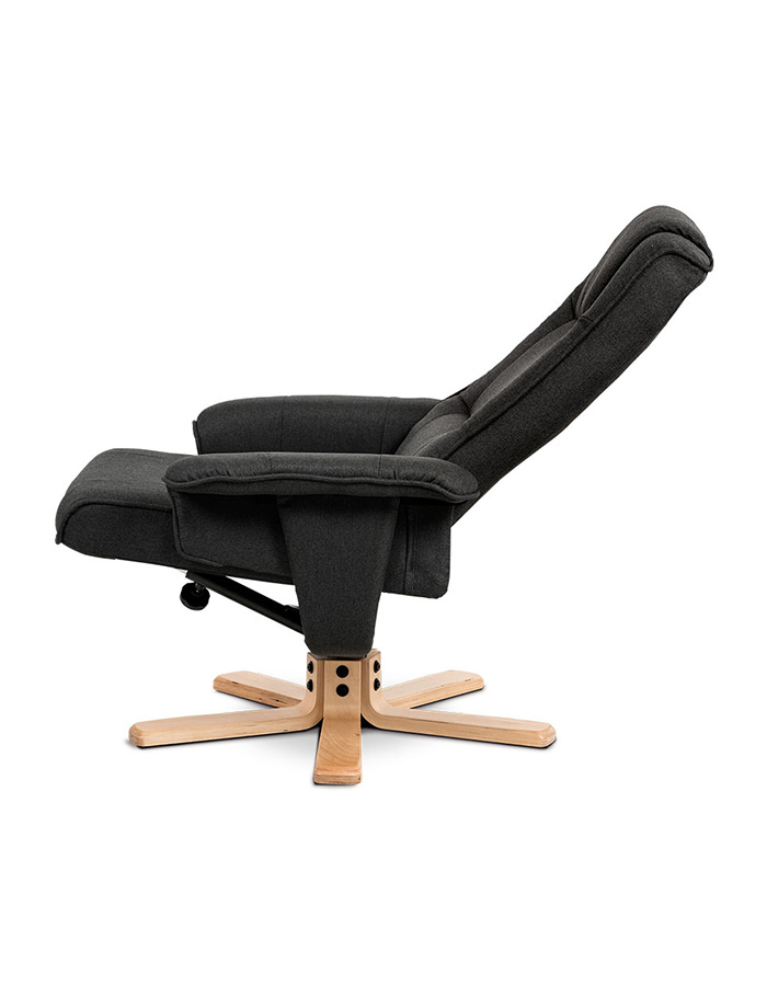 Relaxační křeslo s taburetem TV-5010 tmavě šedé - 7